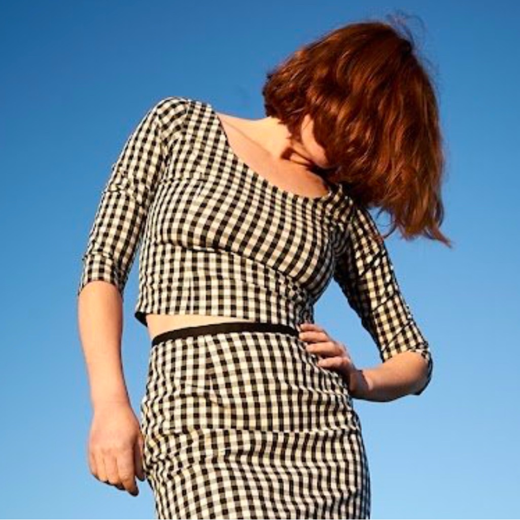 Pamela Barish Gingham Black And White Top
